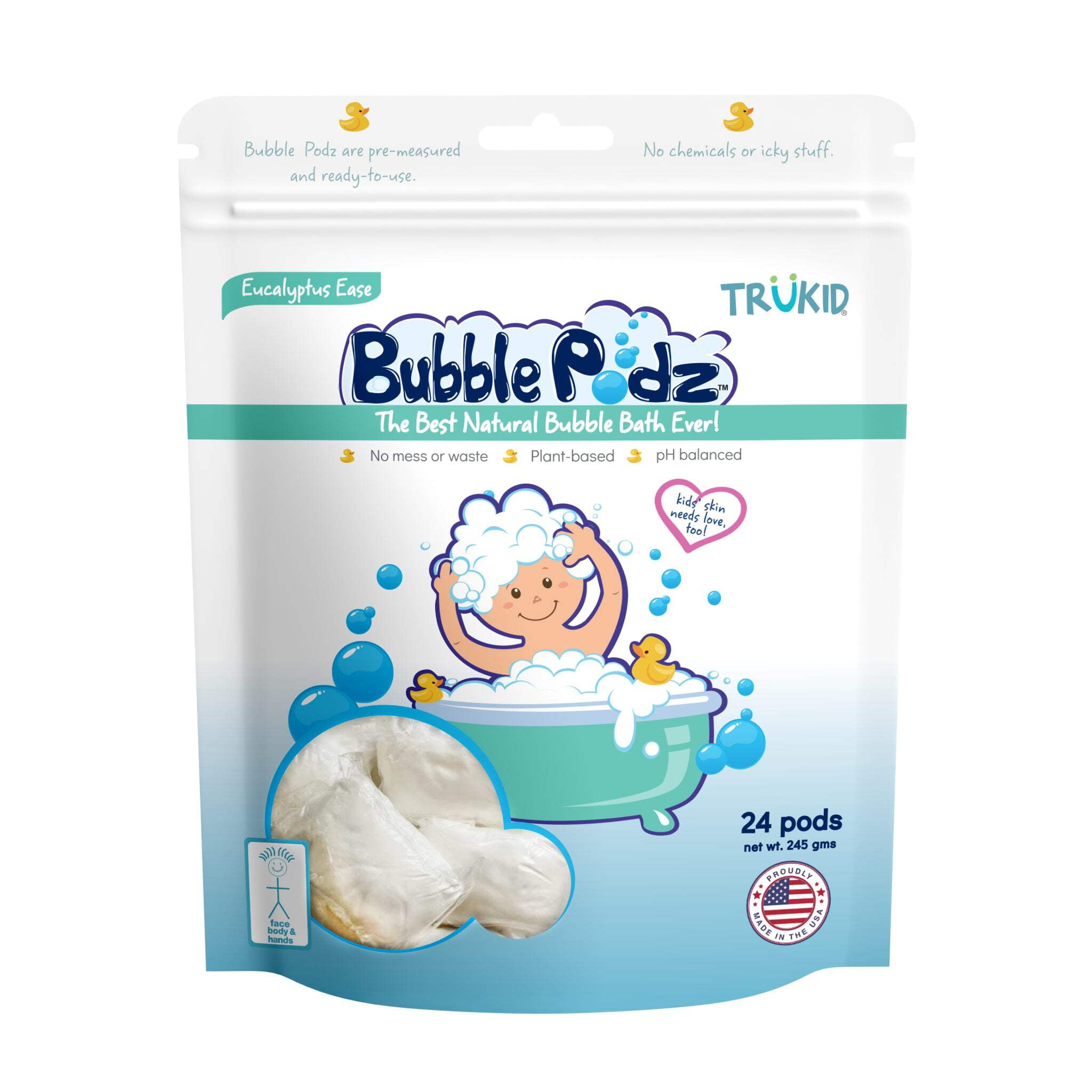 Bubble Podz: Eucalyptus Ease Scented Bubble Bath - Walmart.com