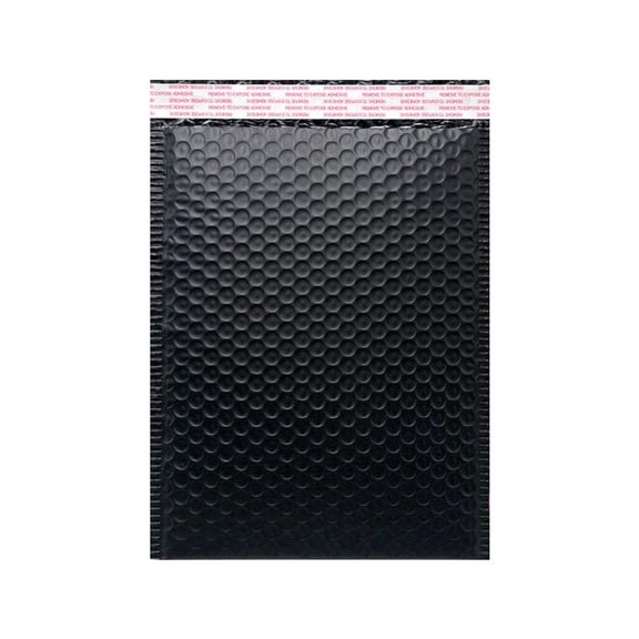 Bubble Poly Mailers, Waterproof Black, Pack of 50 Pieces, Self Sealing Padded Shipping Envelopes for Small Business E-commerce Transportation Packaging