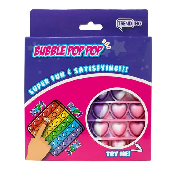 Bubble Pop Pop Push Pop Silicone Sensory Fidget Toy Colors and Design Vary 1 CT