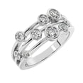 thumbnail image 1 of Bubble Ring Bezel Set Engagement Ring 2.2 Ct Round Diamond 14K White Gold Over, 1 of 2