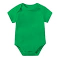 thumbnail image 1 of Bubble Romper Baby Girl Baby Summer Solid Short Sleeve Bodysuits Casual Soft Breathable Romper Playwear Baby Romper Green 6 Months-9 Months, 1 of 6