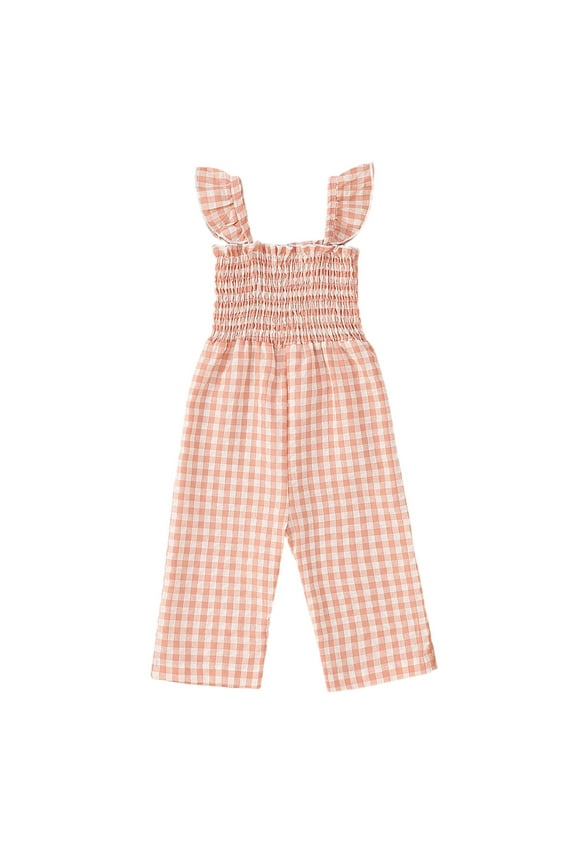 Bubble Romper Baby Girl Kids Girls Summer Sleeveless Solid Jumpsuit Soft Breathable Beach Vacation Overalls Baby Rompers Red 12 Months-18 Months