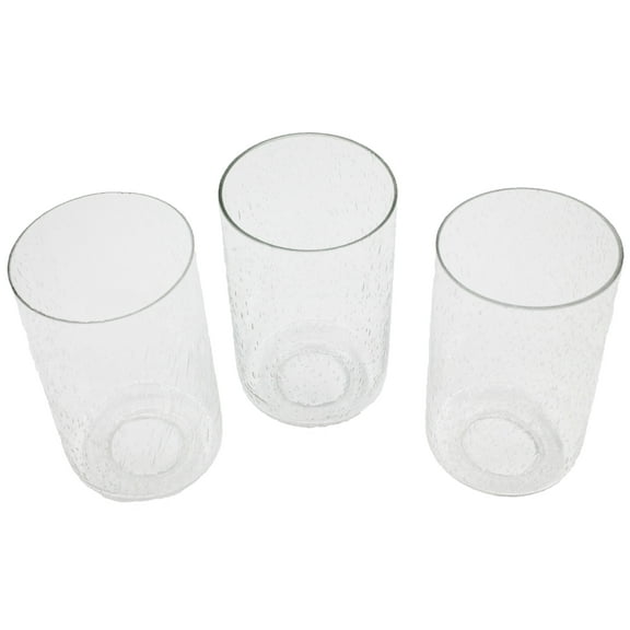 Bubble Seeded Glass Lamp Shade, LEDupdates 3 Packs Clear Cylinder for Light Fixture Glass Replacement