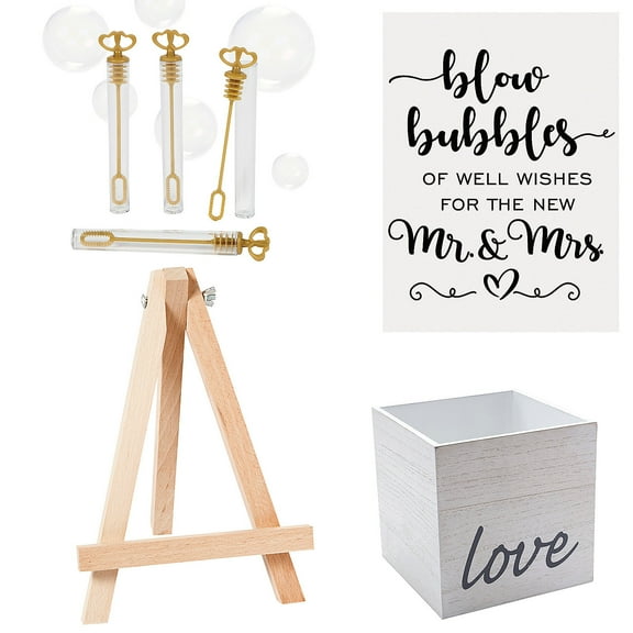 Bubble Send-Off Kit for 144 Guests, Toys, Wedding, 147 Pieces