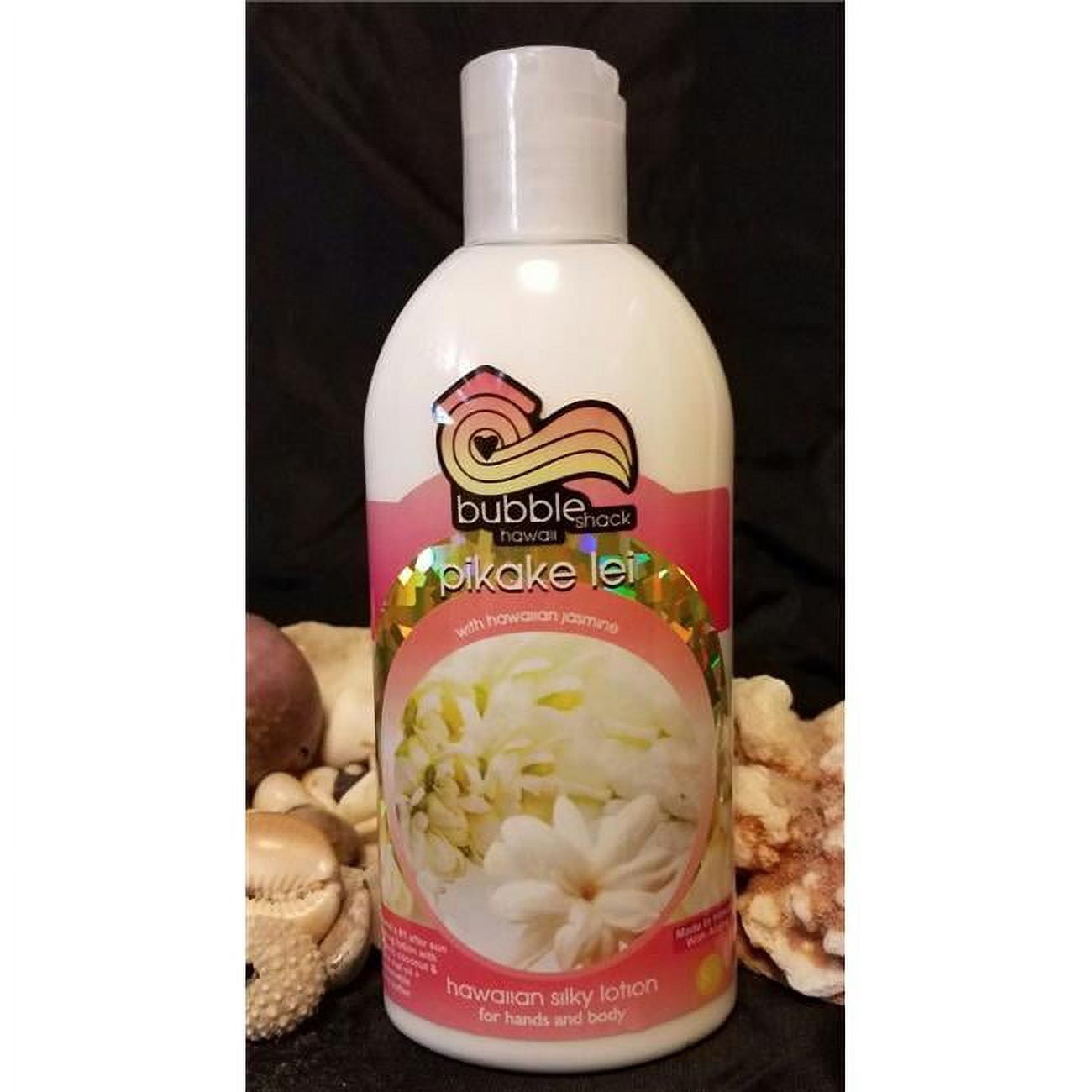 Bubble Shack Hawaii 853686006954 Pikake Lei Kukui Plus & Shea Hawaiian Silky Lotion