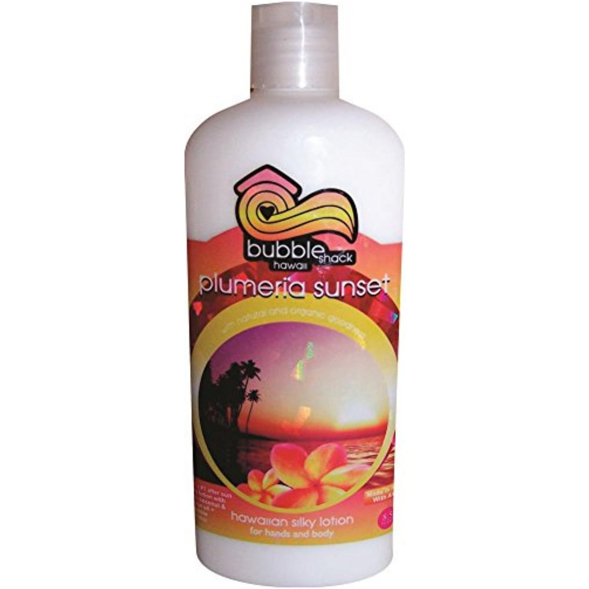 Bubble Shack Hawaii 853686006961 Plumeria Sunset Kukui Plus & Shea Hawaiian Silky Lotion
