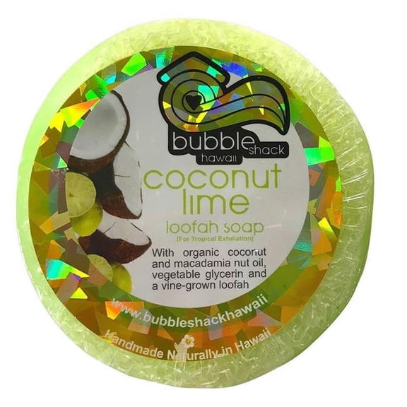 Bubble Shack Hawaii Coconut Lime Loofah Soap