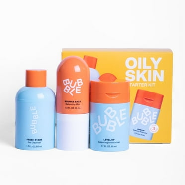 Bubble Skincare 3-Step Balancing Bundle, for Normal to Oily & Combo Skin, Everyday Care, Unisex, set of 3