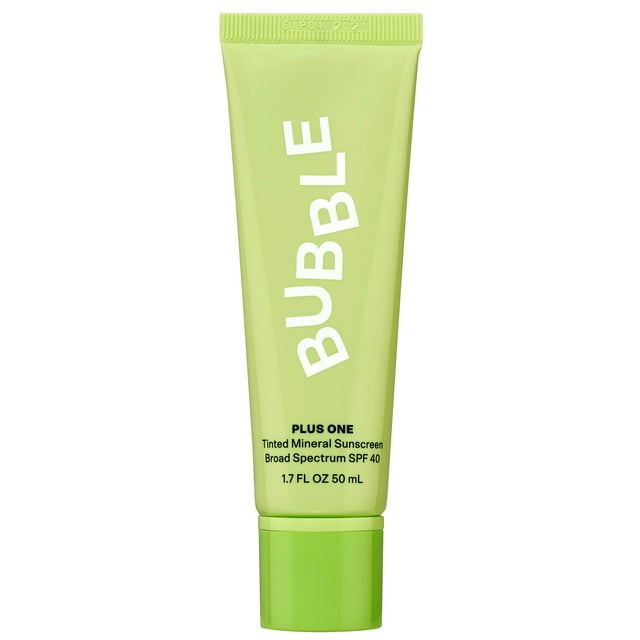 Bubble Skincare Plus One Tinted Sunscreen SPF 40, All Skin Types, 1.7
