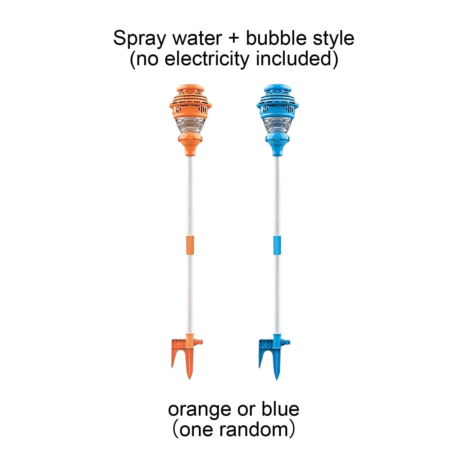 Bubble Sprinkler Machine, Outdoor Bubble Blower and Water Spray 2 in 1 Wand with Street Lamp Design, Plastic Bubble Maker for Garden Party Event (Random Color)