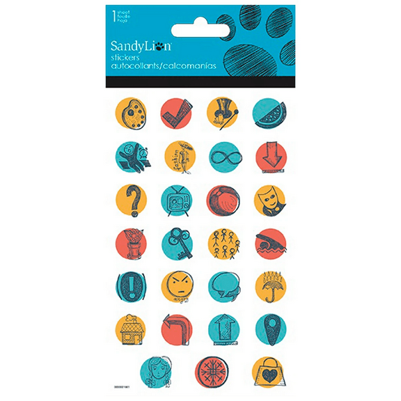 Bubble Stickers, Fun Doodle Icon Art Assortment for Scrapbooks, Journals, Notebooks, More, Perfect for Adding Whimsy, Creativity and Personality Anywhere You Can Stick a Sticker