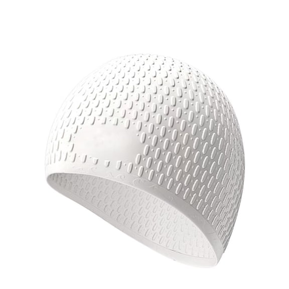 Bubble Swim Cap, Women Protection Bathing Cap, Anti-Slip Interior Grip, Made from Latex/Rubber & Keep Head Warm 2pcs