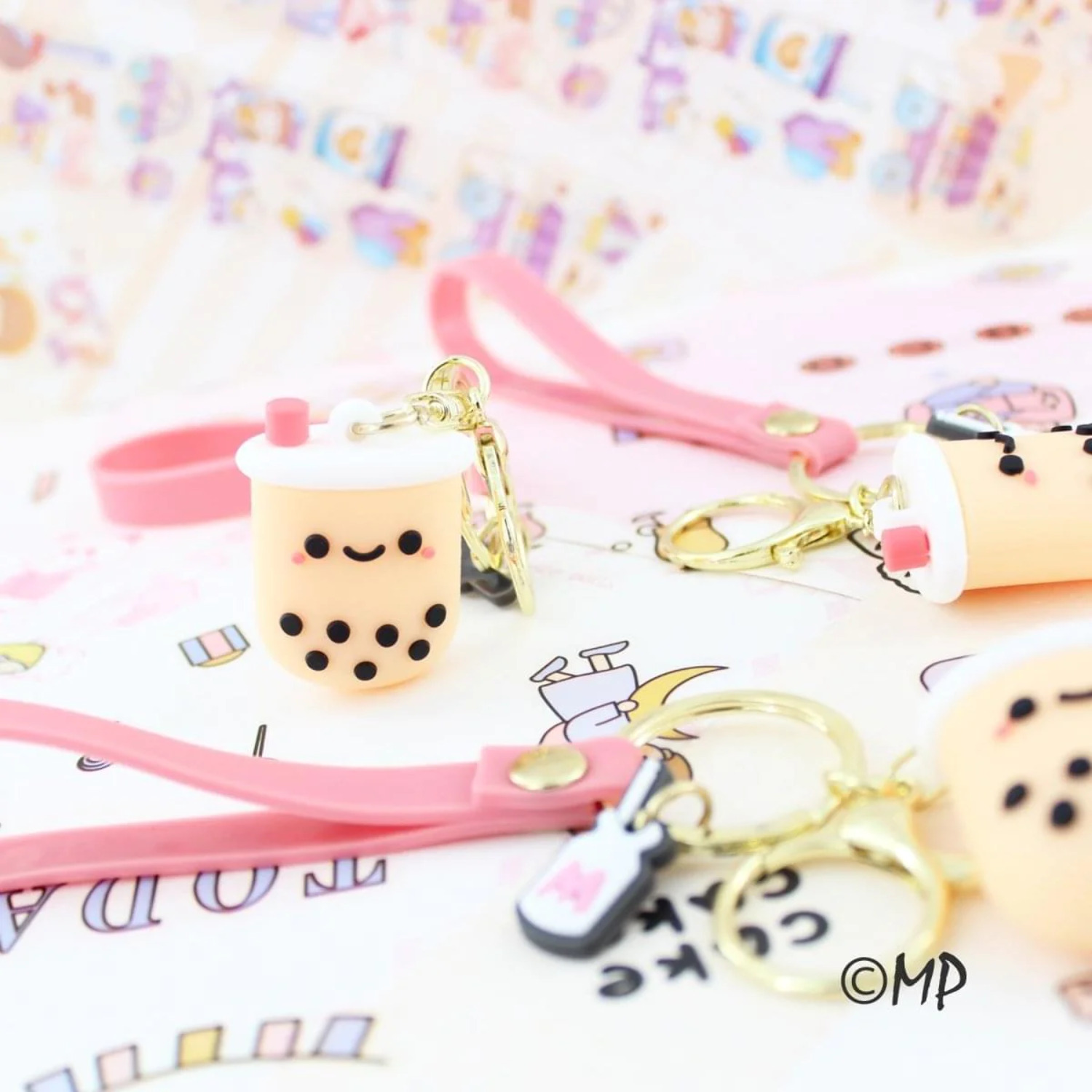 Bubble Tea Boba Keyring