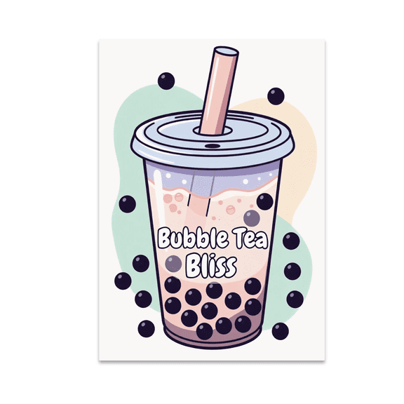 Bubble Tea Illustration - Boba Fan - 11 oz Ceramic Coffee Mug