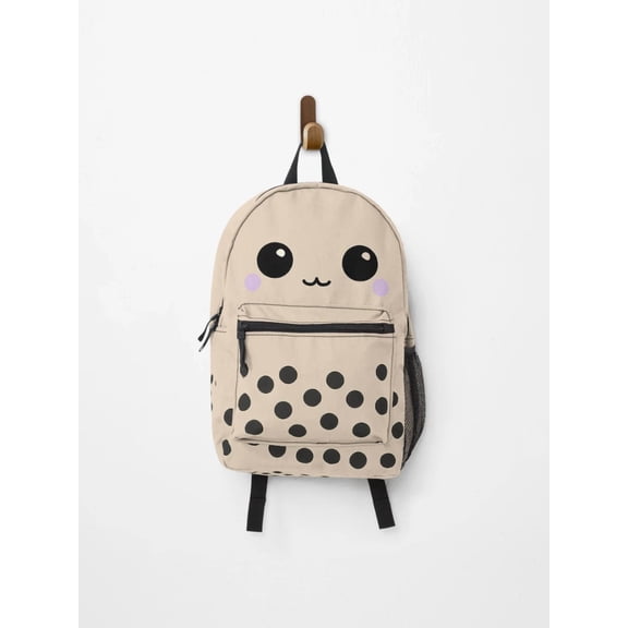 Bubble Tea Pattern Cute Boba Backpack, Cute Boba Backpack, Back To School Backpack