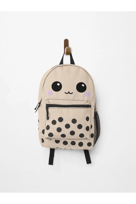 Bubble Tea Pattern Cute Boba Backpack, Cute Boba Backpack, Back To School Backpack