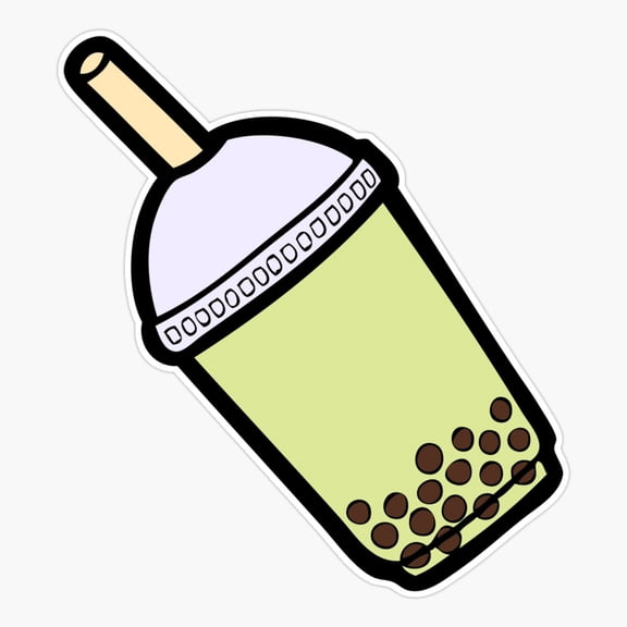 Bubble Tea Pattern In Red Er, Phone Decal Water Bottle Stickers Car Decals, Funny Birthday Gift