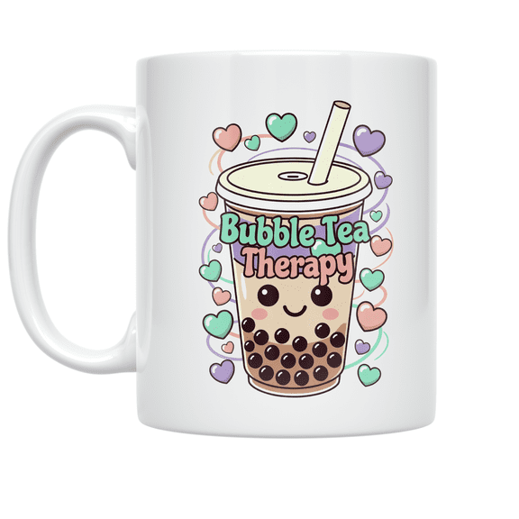 Bubble Tea Therapy - Bubble Tea Fan - 11 oz Ceramic Coffee Mug