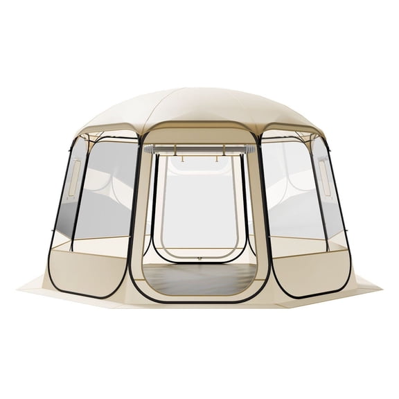 Bubble Tent 12x11.1ft, Waterproof Camping Dome Tent, Clear Igloo Shelter with Windows, 540 View for 10-12 Person Patio Backyard