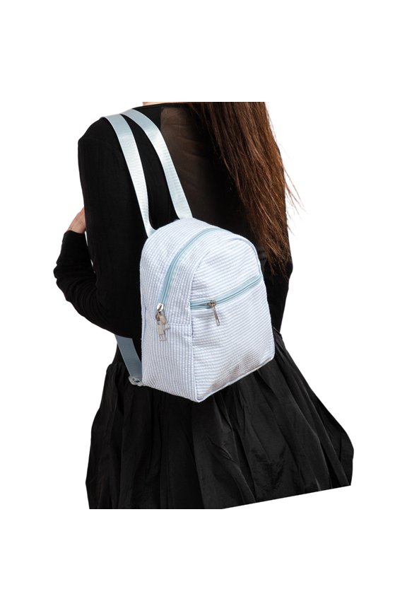 Bubble Textured Student Backpack Portable Travel Bag With Organizational Pockets Polyester Materials