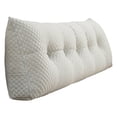 thumbnail image 1 of Bubble Textured Tufted Full Size Wedge Headboard Pillow Ergonomic Reading Backrest Bolster Cushion with Removable Washable Cover Side Storage Pocket for Bed Sofa Dorm, 1 of 4