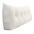 thumbnail image 1 of Bubble Textured Tufted Full Size Wedge Headboard Pillow Ergonomic Reading Backrest Bolster Cushion with Removable Washable Cover Side Storage Pocket for Bed Sofa Dorm, 1 of 4