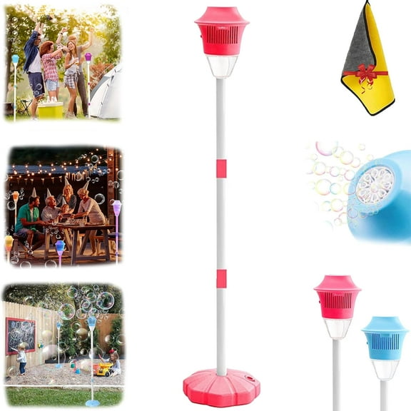 Bubble Torch Garden Lamp, Bubble Torch Garden Lamp, Bubble Maker Stand, Rechargeable & Automatic Bubbles Maker with Night Light, for Wedding Birthday Picnic Camping Party