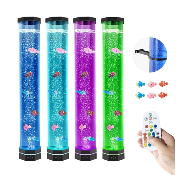 Bubble Tube Lamp 32 Inch, 16 Color Sensory Aquarium Lamp for Calming Relief