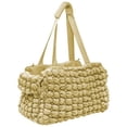 thumbnail image 1 of Bubble Vogue Ultra-Plush Fashion Designer Pet Carrier, Gold - One Size, 1 of 1