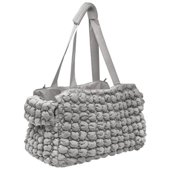 Bubble Vogue Ultra-Plush Fashion Designer Pet Carrier, Grey - One Size