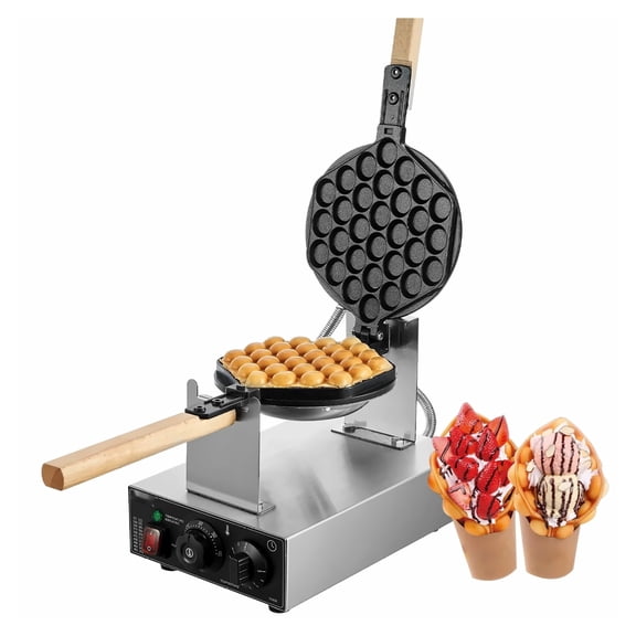 Bubble Waffle Maker 1400W, Egg Pancake Baker Machine Non-Stick Commercial & Home Use