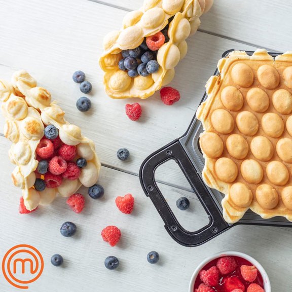 Bubble Waffle Maker - Electric Non-Stick Hong Waffle Iron with Recipe Guide, Ready in Under 5 Minutes