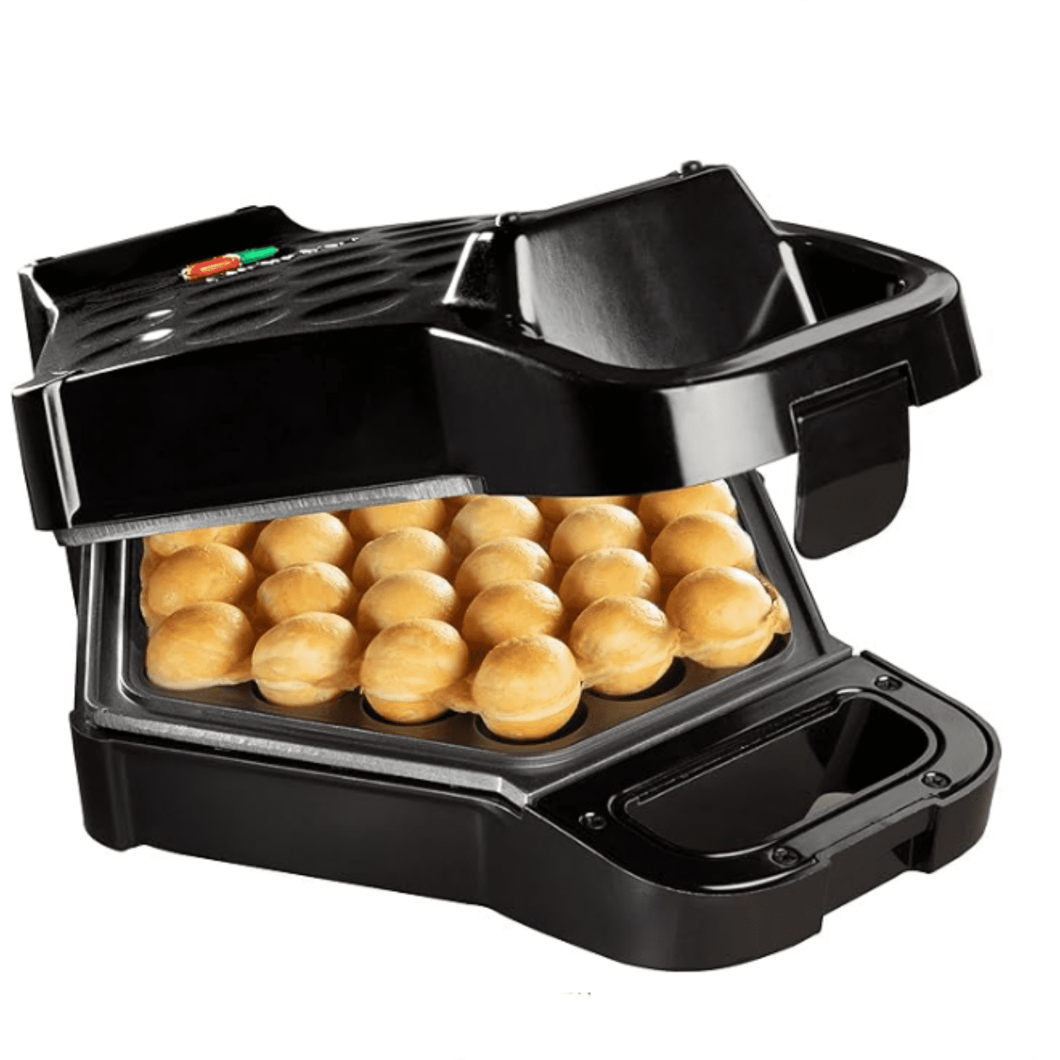 Bubble Waffle Maker- Electric Non stick Hong Kong Egg Waffler Iron Griddle w/Ready Indicator Light- Ready in under 5 Mins- Recipe Guide Included, Make Delicious Ice Cream Cones for Xmas Gift or Treat