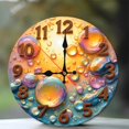 thumbnail image 1 of Bubble Wall Clock Colorful Bubbles Home Decor 10-Inch Silent Wooden Wall Clock, Battery Operated (AA Batteries Not Included), Artistic Home Decor, 1 of 7