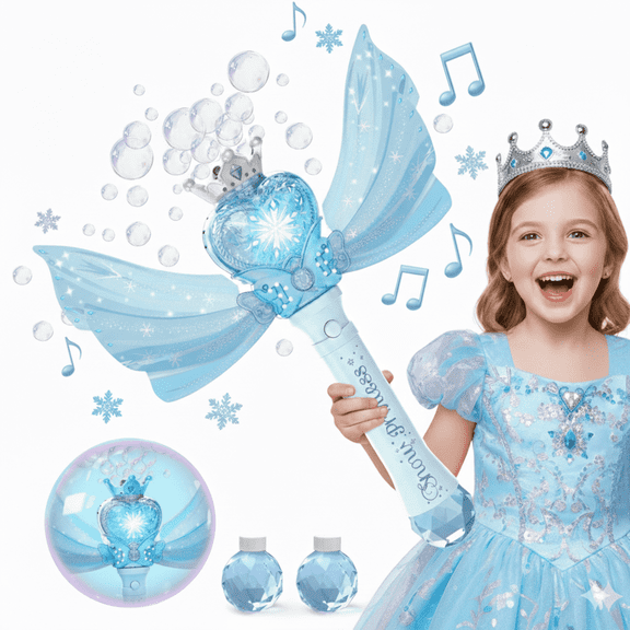 Kids Outdoor Toys, Ejoyoyin Bubble Wand for Kids Boys Girls, Bubble Machine with Light & Music, Toddler Toys for Ages 2-3-4-5-6 Ideal Birthday Gifts