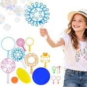 Bubble Wands Set with Tray, Bulk Bubble Wands with Storage Tray, Summer Sensory Play Toy for Boys Girls, Ideal Party Favor and Outdoor Entertainment