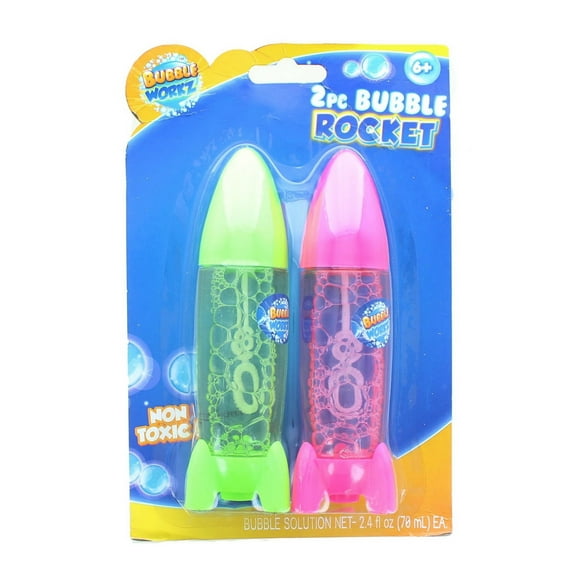 Bubble Workz 2-Piece Bubble Rocket Pack | Green & Pink