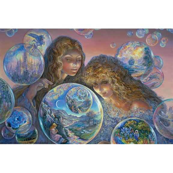 Bubble World by Jo Wall Poster 36.5" x 24.5" Laminated