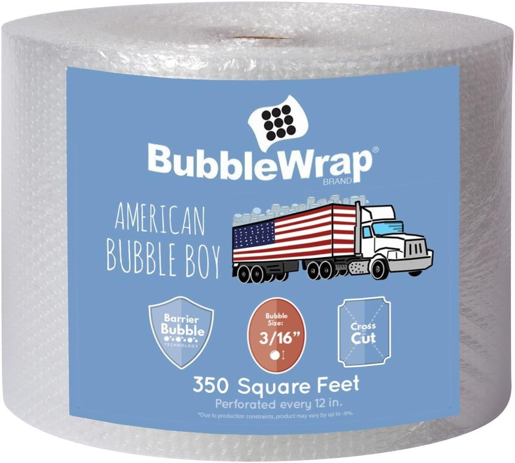 Bubble Wrap 90', Small 3/16 Cushioning, 90 ft with Perforated Every 12" : Office Products