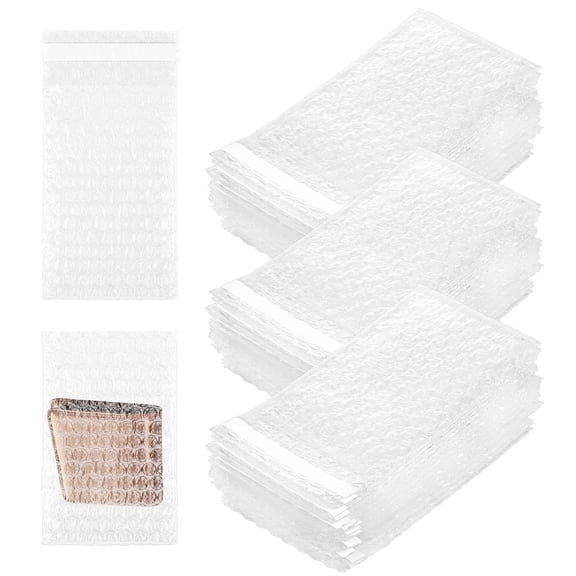 Bubble Wrap Pouches 4" X 6" Double Layer Plastic Protective Packaging