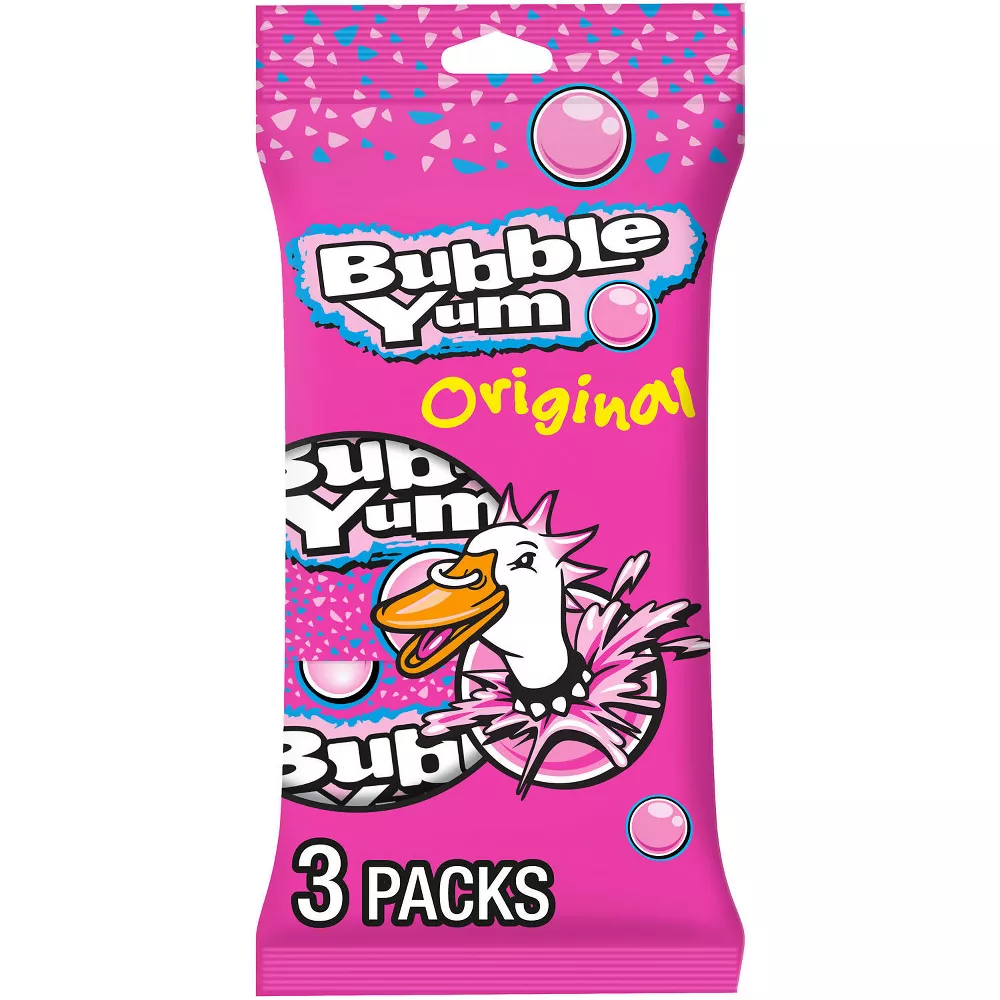 菓子+デザート Bubble Yum  gum Amazon.com: BUBBLE YUM Original Chewy, Bubble Gum Packs, 1.4