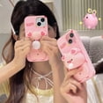 thumbnail image 1 of Bubble pig phone case for iPhone 12/12 pro cute silicone press protective cover. (Pink), 1 of 9