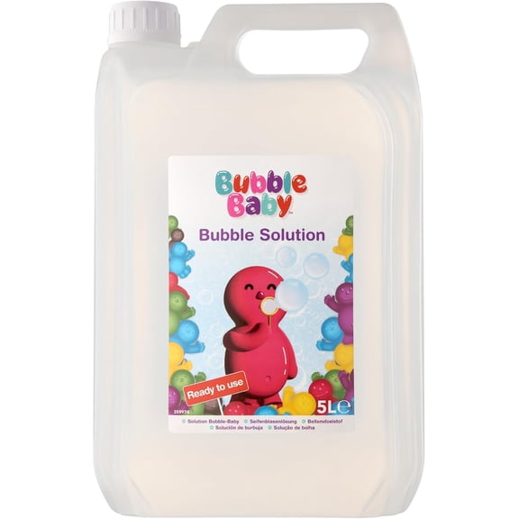 BubbleBaby Bubble Solution 1.3 Gal Ready Mixed Liquid for Bubble Machines, Wands, Toys