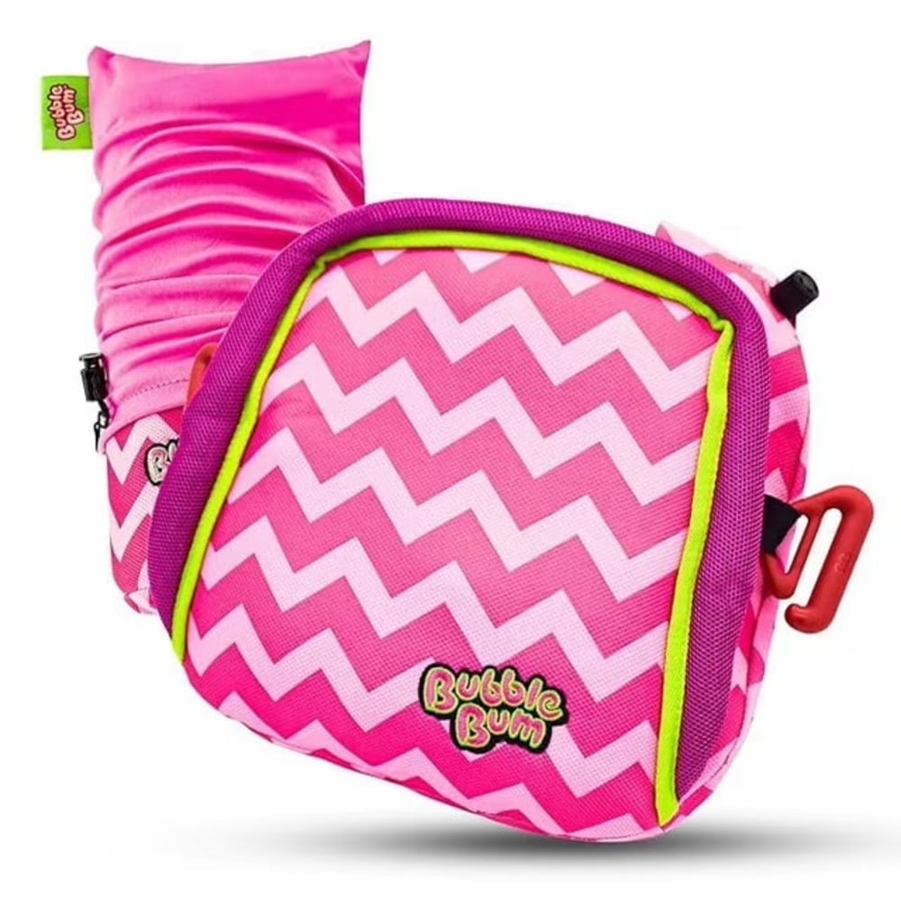 BubbleBum Booster Seats Inflatable Booster Car Seats for Kids Aged 4 to 11 Years, Pink Style