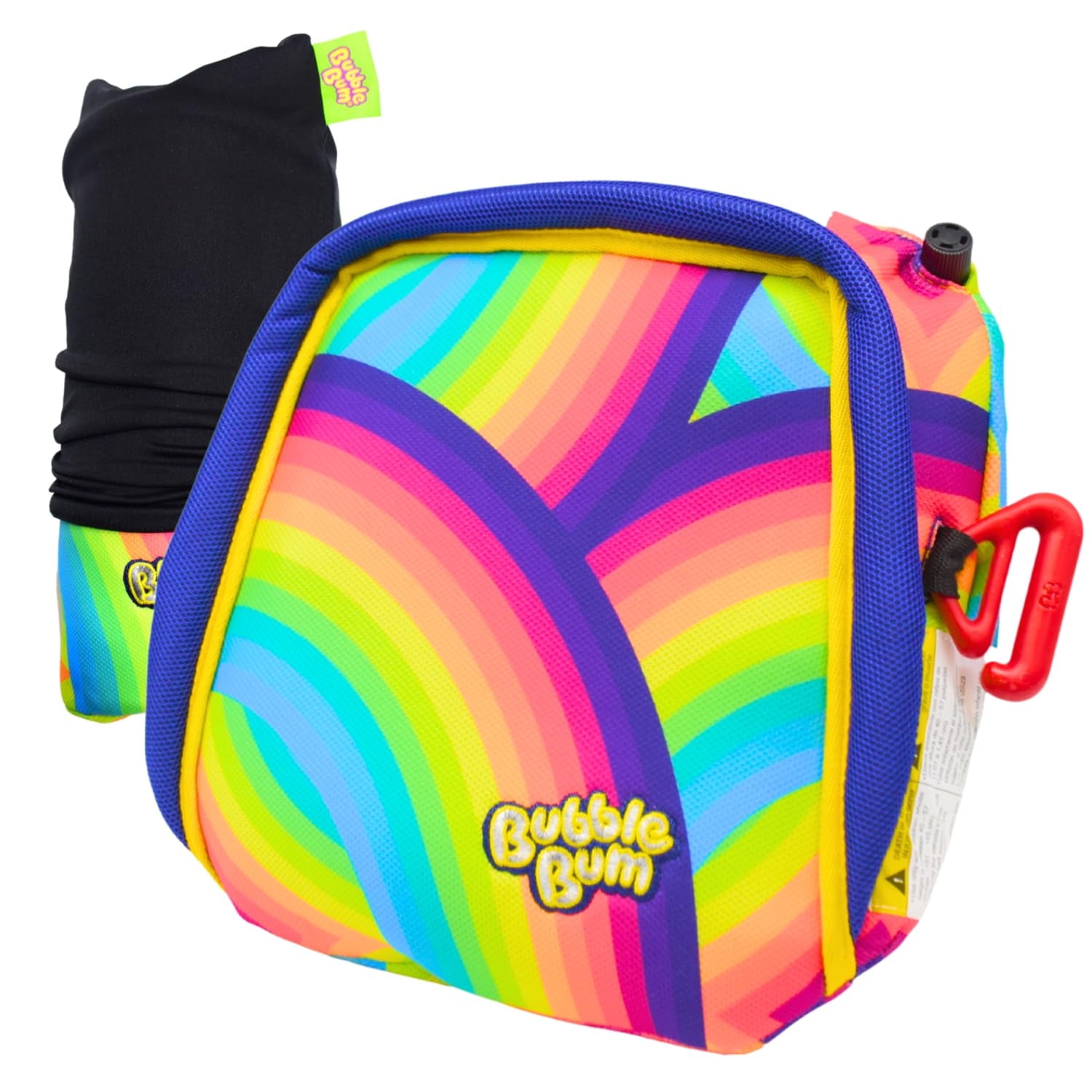 BubbleBum Booster Seats Inflatable Booster Car Seats for Kids Aged 4 to 11 Years, Rainbow Style