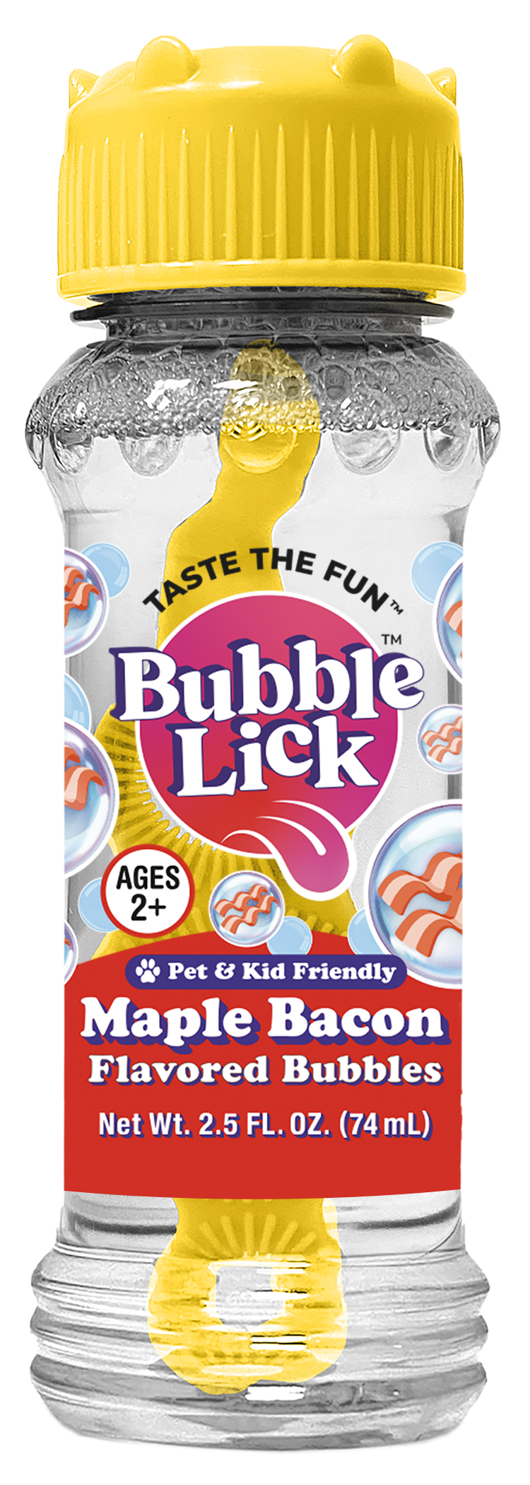 BubbleLick Edible Toy: Maple Bacon Flavored Bubbles Treat for Dogs