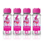 Bubble Lick Cotton Candy Flavored Bubbles 4-Pack, 2.5 fl oz Bottles
