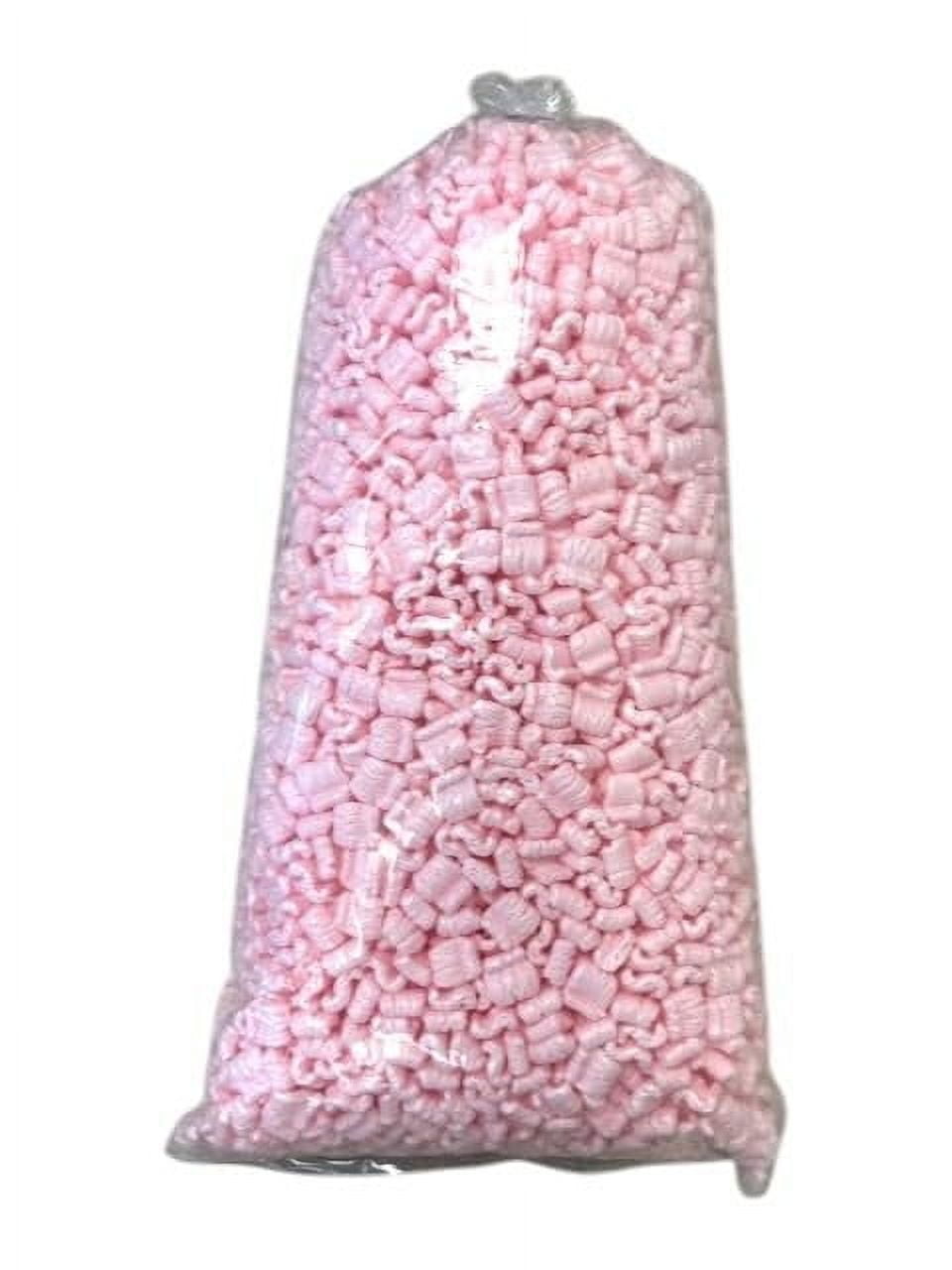 Bubblefast! 1.5 cu. ft. 10 Gallons Pink Anti-Static Packing Peanuts Popcorn