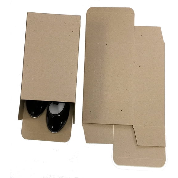 Bubblefast 100 One Piece Reverse Tuck Carton Storage Shoe Boxes for Small Shoes 100