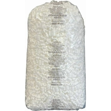 Bubblefast! Brand 3.5 cu. ft. 22.5 Gallons Anti-Static Packing Peanuts Popcorn made from 100% Recycled Material White